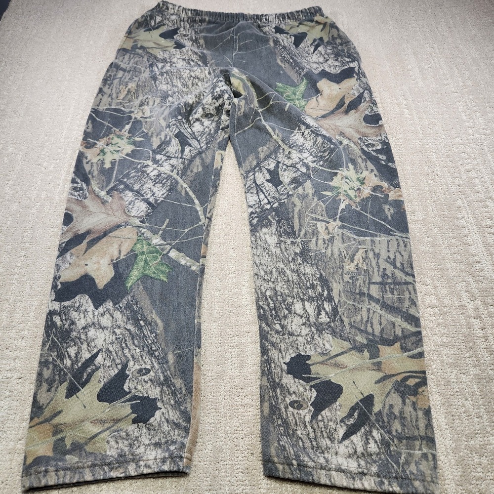 Vintage Jerzees Camo Sweatpants Men Medium *READ Mossy Oak Cotton Fleece